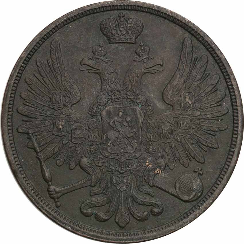 Polska XlX w./Rosja. Mikołaj I. 3 kopiejki 1851 BM, Warszawa